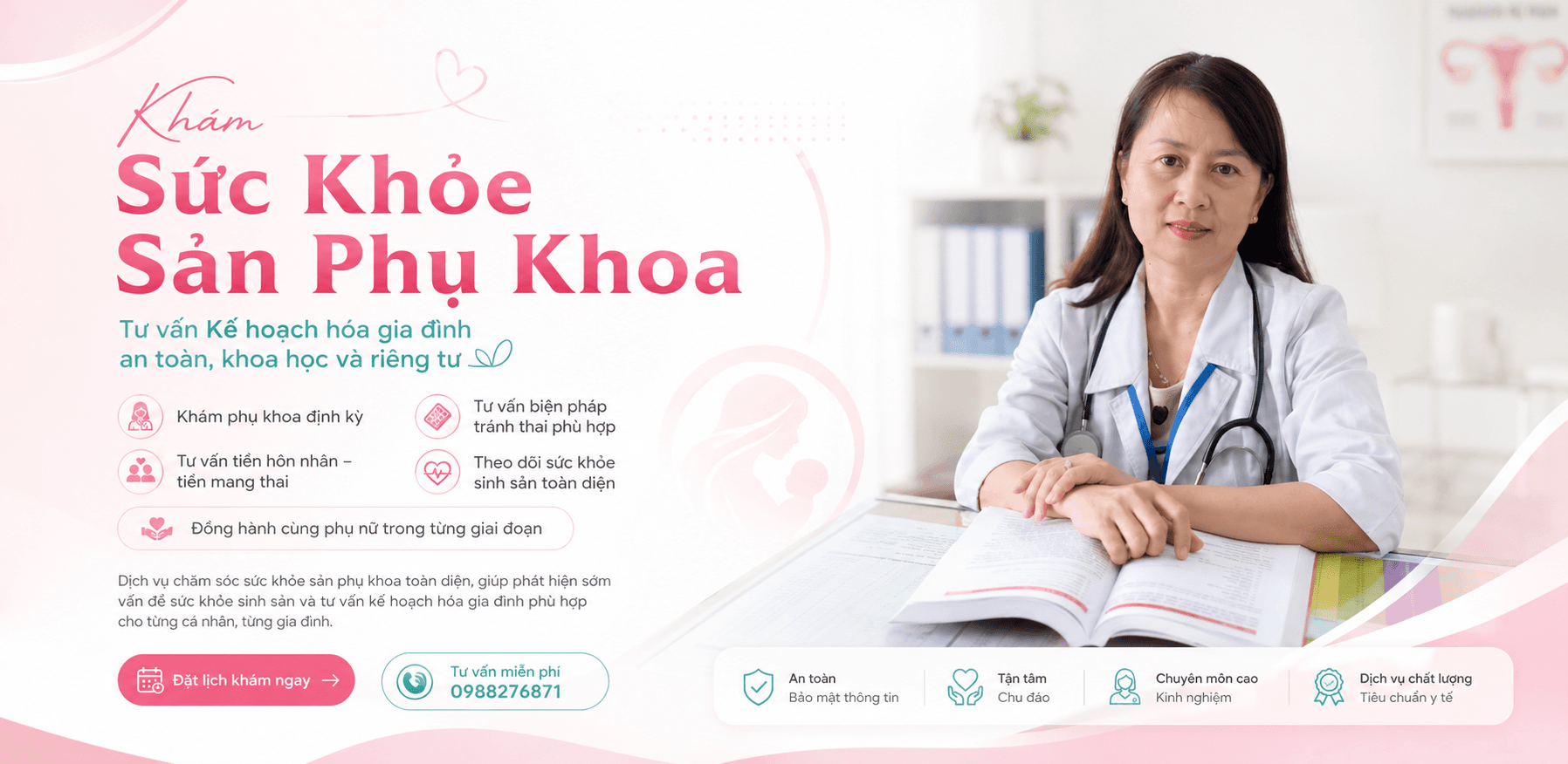 Phòng khám Sản phụ khoa Đoàn Thị Hiền - Giao diện chính